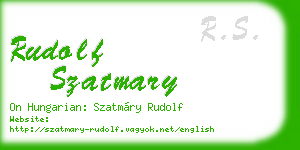 rudolf szatmary business card